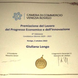 Premiazione del Lavoro conferita a Gliuliana Longo